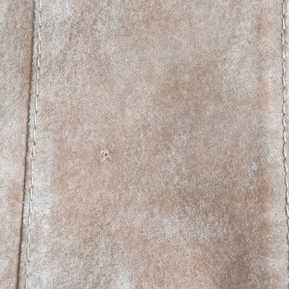 Vintage suede jacket with rabbit fur collar M - Picture 5 of 8